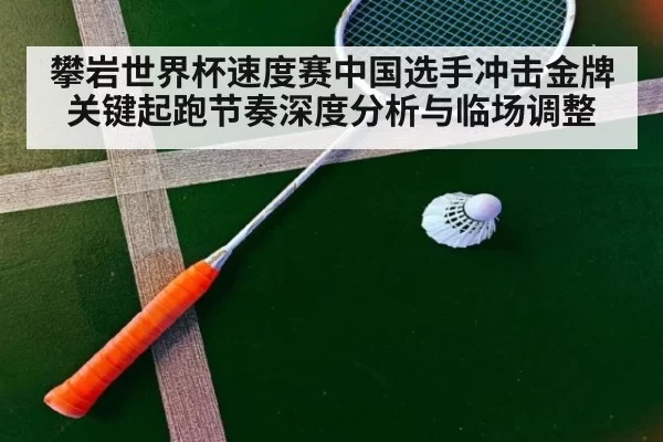 攀岩世界杯速度赛中国选手冲击金牌关键起跑节奏深度分析与临场调整